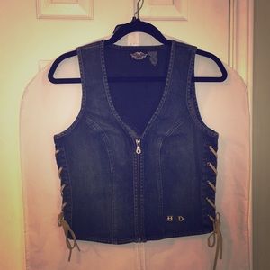 Harley Davidson jean vest size medium